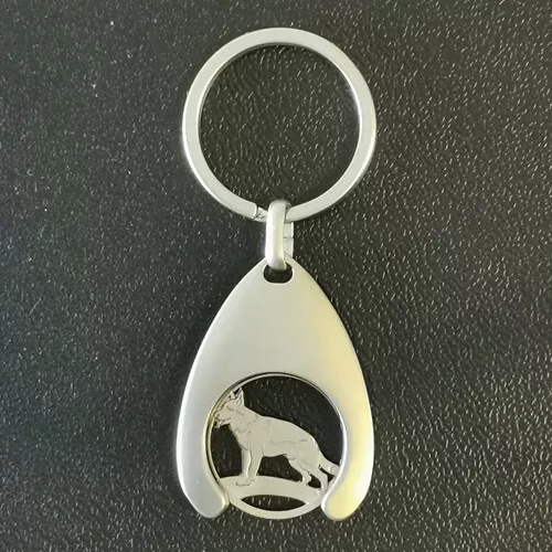 Schlüsselanhänger mit Einkaufswagen Chip EKW Chip Schäferhund