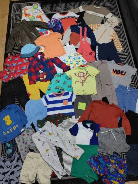 #628-TM Enorme pacchetto di vestiti per bambini 18-24 mesi NEXT GEORGE DISNEY RALPH JOULE