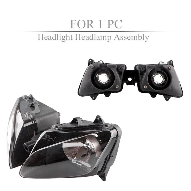 Motorcycle Front Headlamp Headlight Assembly Fit Yamaha YZF R1 2000 2001