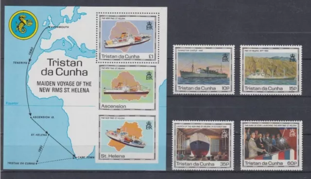 D. Barcos Tristan Da Cunha 495 - 98 + bloque 22 ** (mnh)