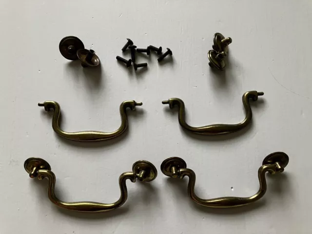 Brass Drop Bail Dresser Pull Handle Drawer Pull Knobs Lot B