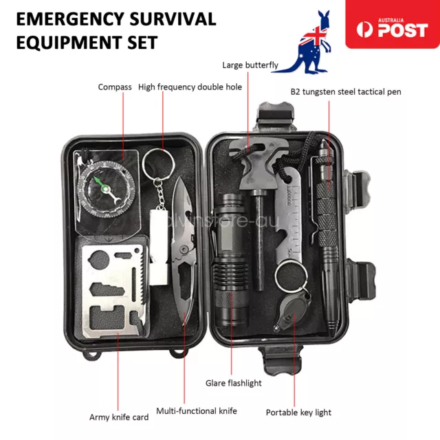 Emergency Survival Equipment Set Outdoor Sports Hiking Tactical Camping Tool Kit