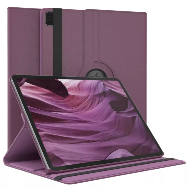 Für Apple iPad Pro 12,9 2022 Schutzhülle 360° Tablet Case Smart Kunstleder Lila