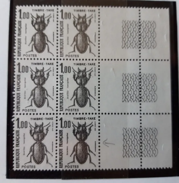 Philatélie timbres France : taxe variétés coléoptères 0,50 et 1,00 €