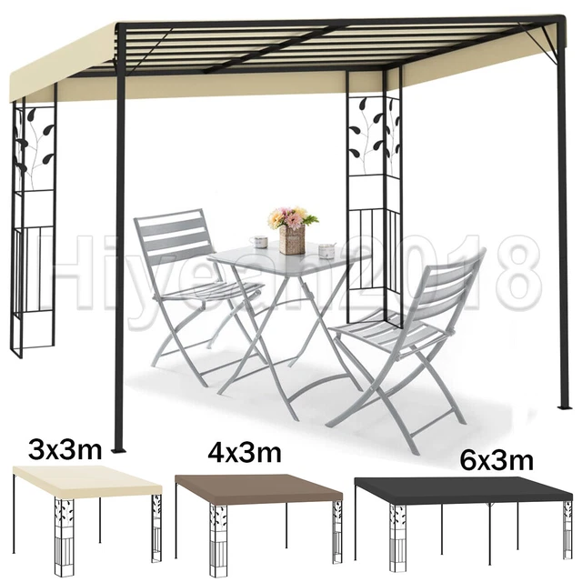 Wand Pavillon Gartenzelt Partyzelt Anbaupavillon Sonnenschutz Pergola Garten