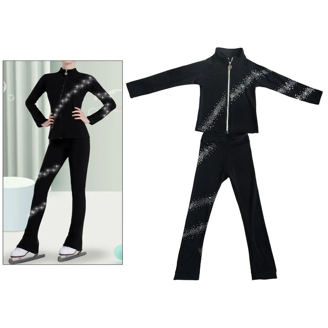 Veste de Tenue de Patinage Artistique sur Glace Pantalon élastique de