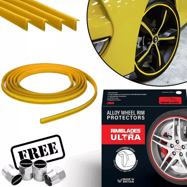 Kit de tira de estilo de estilo Rimblades ultra amarillo para automóvil 4x4 borde llanta de rueda de aleación