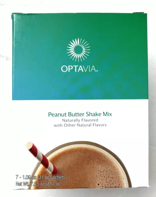 OPTAVIA PEANUT BUTTER Shake Mix Packet Box Of 7 Fuelings Exp 9/12/2024