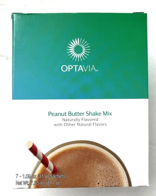 Paquete de mezcla de batido de mantequilla de maní OPTAVIA caja de 7 combustibles vencimiento 9/12/2024 TOTALMENTE NUEVO