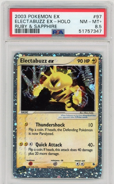 Pokemon PSA 8.5 ex Ruby & Sapphire Electabuzz ex 97/109 POP 3