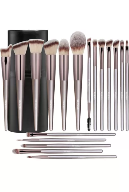 BS-MALL Makeup Brush Set 18 Pcs Premium Synthetic Foundation Powder Concealers E