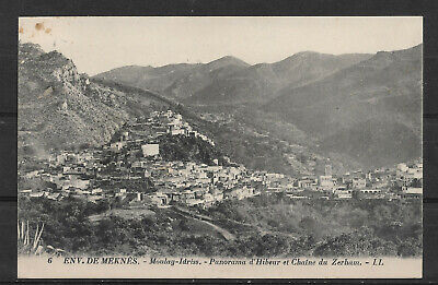 Postcard Morocco Meknes,Moulay-Idriss,View of d'Hibeur and Chaine du Zerham,,LL