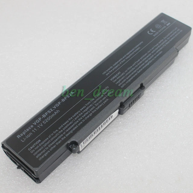 5200mAh Battery for Sony Vaio VGP-BPS2 VGP-BPS2A VGP-BPS2B VGP-BPS2C VGN-S70
