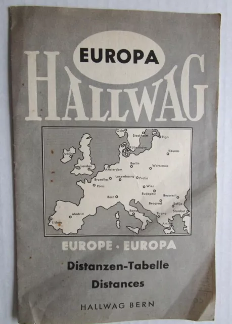 Hallwag Motoring Map  Europa Distances -E5G