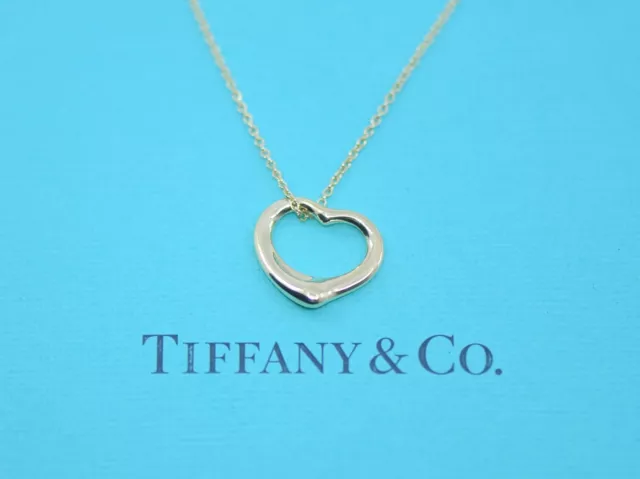 Tiffany & Co Elsa Peretti 18K Yellow Gold Heart Pendant Necklace