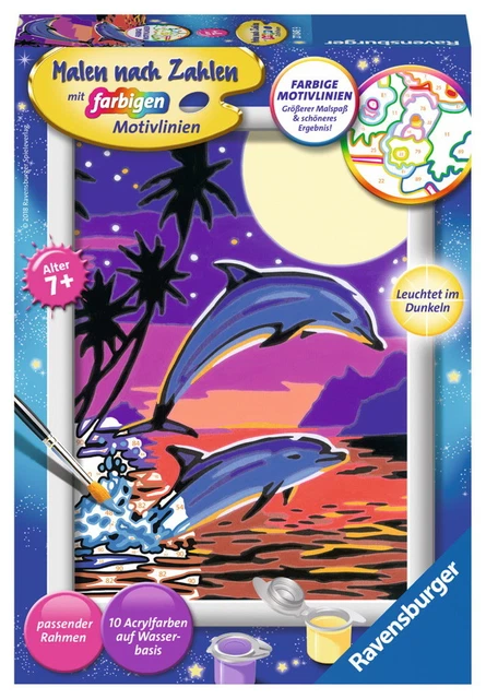 RAVENSBURGER MALEN NACH Zahlen Classic Son. E Delfine im