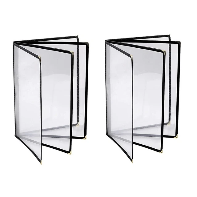 2PCS Menu Covers 8.5 X 11 Pouce Restaurant Menu Holder 4 Page 8 View Mancho9969