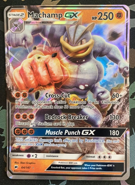 Machamp GX - 64/147 - Sun & Moon Burning Shadows - Pokemon - NM/M