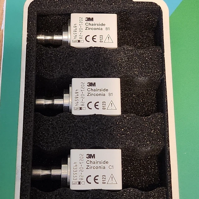 CEREC 3M Chairside Zirconia - 3 Crown Blocks - B1, C1 -Opened Box