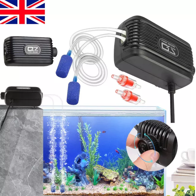 Aquarium Oxygen Pump Air Pump Silent Fish Tank Twin Outlet Valve And Accessories