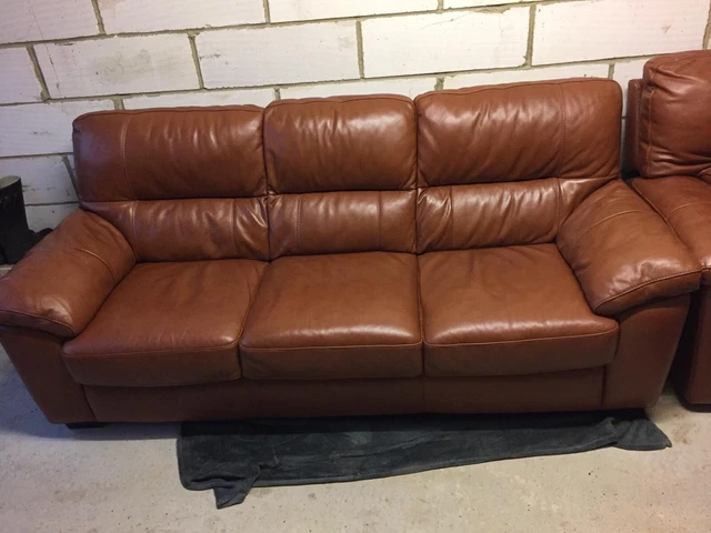 DFS DALMORE RANGE. 3 Seater Leather sofa Electric Recliner Plus