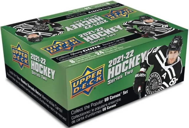2021-22 Upper Deck Series 2 Hockey Retail Box 24 Packs /Box -Raymond, Seider