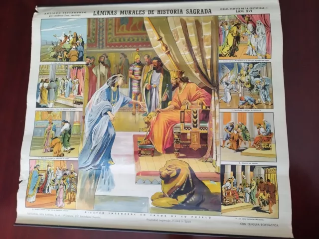 Laminas Murales de Historia Sagrada - Ester Intercede en Favor de su Pueblo