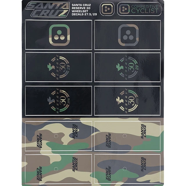 Stikrd Santa Cruz Reserve Decal Kit Woodland Camo, 30mm Max/Cut to Fit