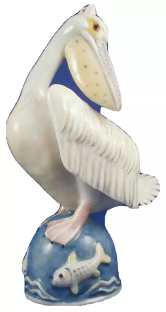 Diversión Nymphenburg Porcelana Pelican Pájaro Estatuilla De Porzellan Pelikan