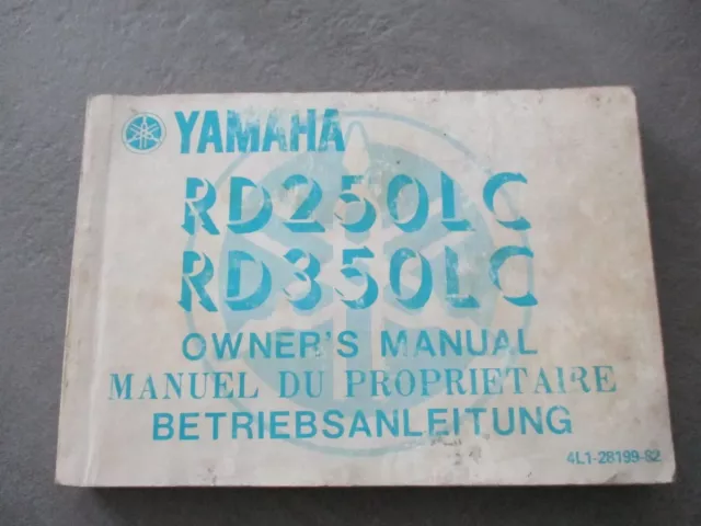 Bordbuch Fahrer-Handbuch Yamaha RD 250_350 LC ET 4L1-28199-82 Bedienungsanleitun