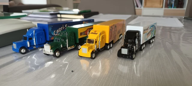 Lot De 4 Camions Construction Routière Marx ORIGINAL 1955 Acier Boîte NOS