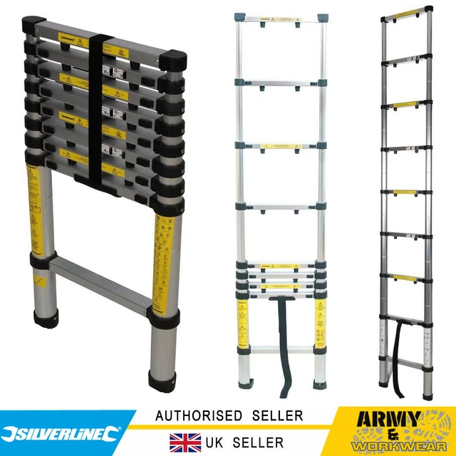 Telescopico Alluminio Piattaforme Scala 2.6m 9-Tread, Durevole 9 Piolo Leggero
