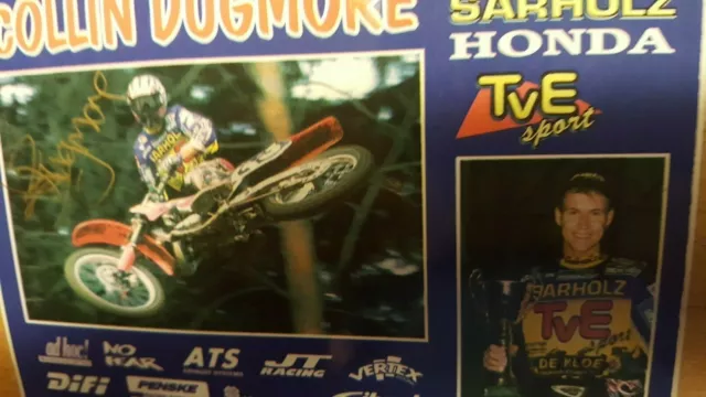 Collin Dugmore MX Motocross signierte STIKKER Autogrammkarte+NO FEAR AUTOGRAPH 3