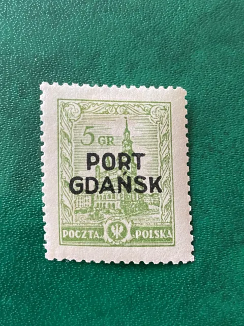 🇵🇱 Poland - Polish post in Danzig - Port Gdansk 1926 - 5 gr  MH smaller ovpt