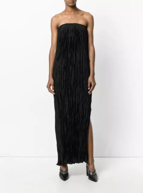 NWT ELIZABETH AND JAMES MSRP $775 Denver Plissé Crepe De Chine Maxi Dress 891542 2