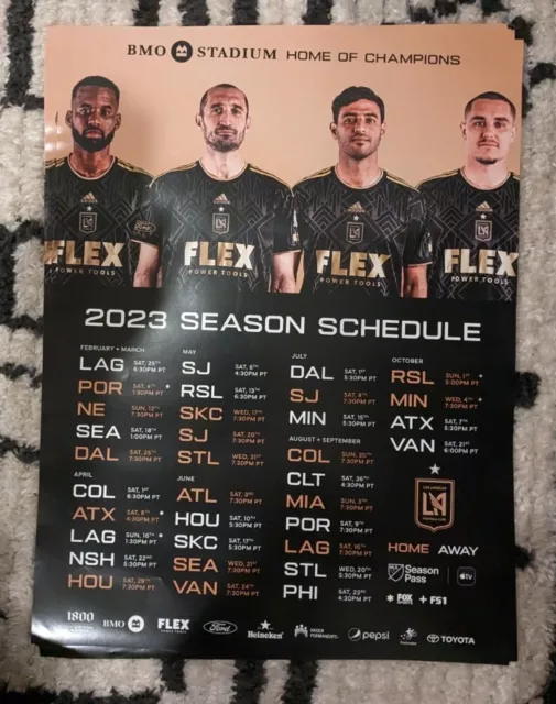 LAFC TIMBERS HOME Opener 2023 Season Schedule Poster 03/04/2023 25.00