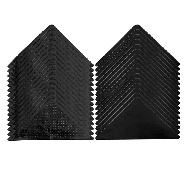 Lot de 16 tapis adhésifs antidérapants réutilisables pour tapis de sol et
