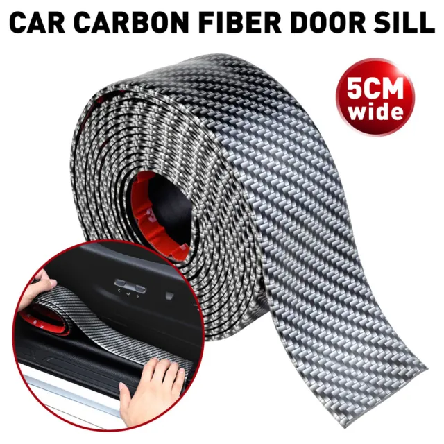 Car Door Plate Sill Scuff Cover Anti Scratch Decal Sticker Protector Body 5CM*2M
