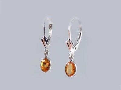 Orange Sapphire Earrings 1¼ct Antique 19thC Medieval Oracle Sorcery Prophecy Gem 3