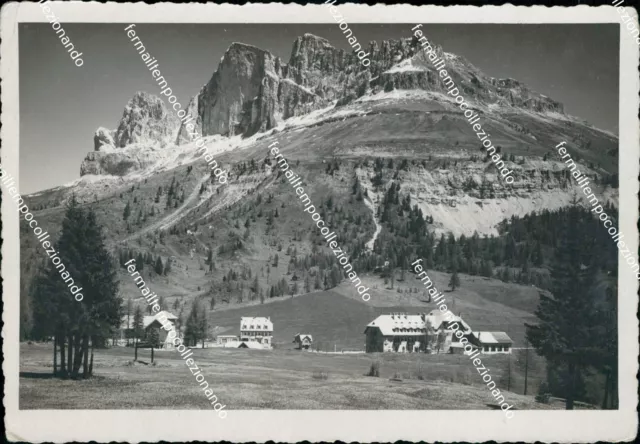 cg218 cartolina gruppo delle dolomiti hotel passo di carezza trento