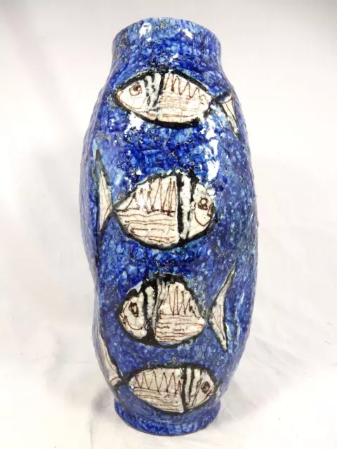 Rare   "Alla Moda" design  TITANO  SAN MARINO ITALY pottery Keramik vase 30 cm