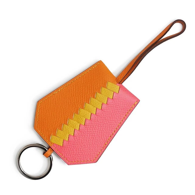 Hermes Crochette Cles Grand Tresage Keyring Vaux Epsom Rose Azalee Free Shipping