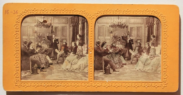 Vue Stéréo Albumine La Foire De Caen Vers 1860 - Tirage Original France, 8,5x17 Cm