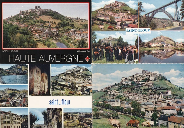 LOT DE 4 cartes postales postcards 10X15cm SAINT-FLOUR CANTAL 4 EUR 2 ...