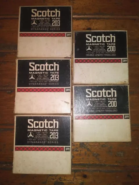 Lot Of Vintage Quarter Inch Scotch Brand 3M Reel To Reel Tape