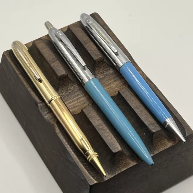 Vntg Mechanical Pencils / Windsor & Wearever / Lot Of 3 / Blue Silver Gold