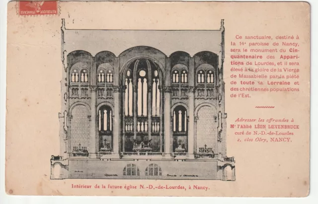 NANCY - Meurthe & Moselle - CPA 54 - Eglise N.D. de Lourdes - Abbé Loevenbruck