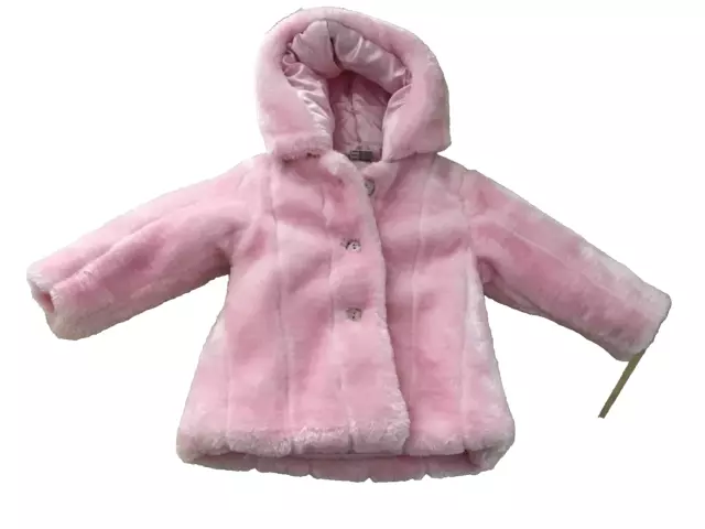 Cutey Couture Faux Fur  Pink Baby Jacket - Coat - Age 18-24 Months