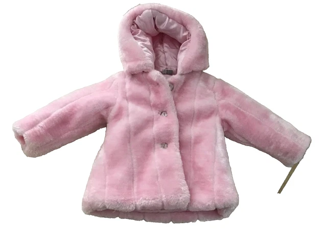 Cutey Couture Faux Fur  Pink Baby Jacket - Coat - Age 18-24 Months