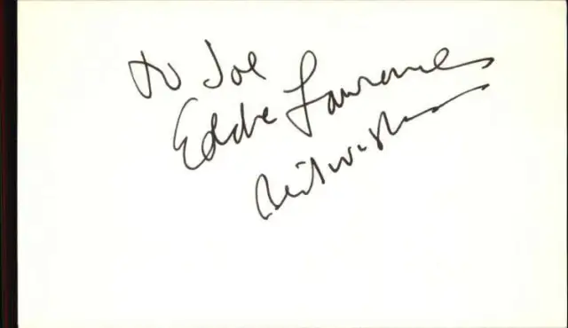 Eddie Lawrence D.2014 Actor Signed 3" x 5" Index Card